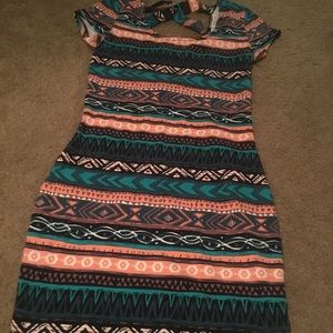 Summer multi colored printed dress